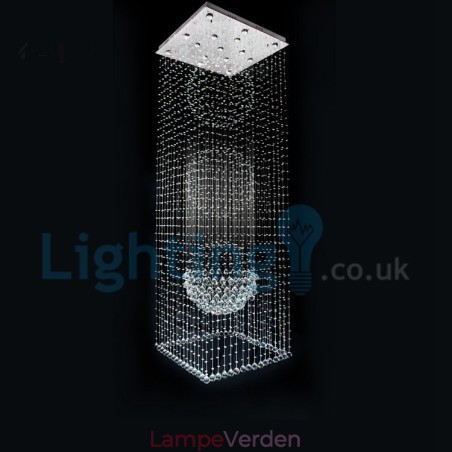 Moderne moderne lysekrone Flush-mount pendel armatur Krystal regndråbelys