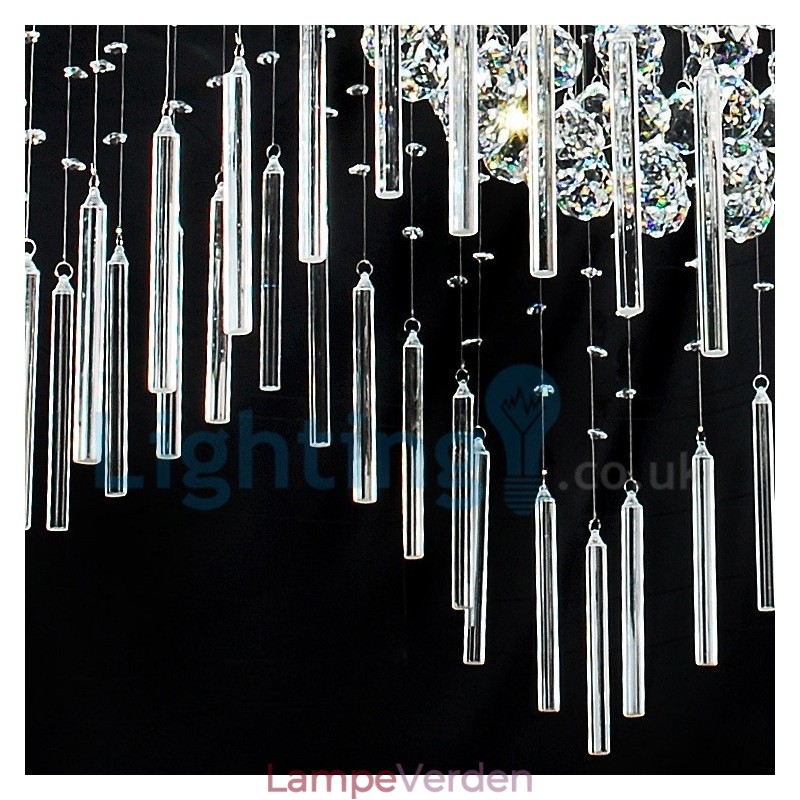 Moderne moderne lysekrone Flush-mount pendel armatur Krystal regndråbelys