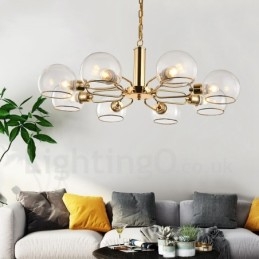 8 Lights Nordic Postmodern Creative Glass Magic Bean Lysekrone