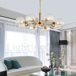 8 Lights Nordic Postmodern Creative Glass Magic Bean Lysekrone