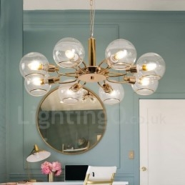 8 Lights Nordic Postmodern Creative Glass Magic Bean Lysekrone