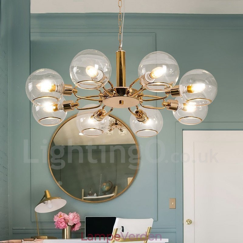 8 Lights Nordic Postmodern Creative Glass Magic Bean Lysekrone