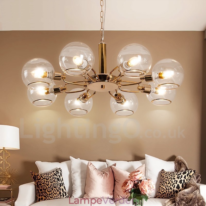8 Lights Nordic Postmodern Creative Glass Magic Bean Lysekrone