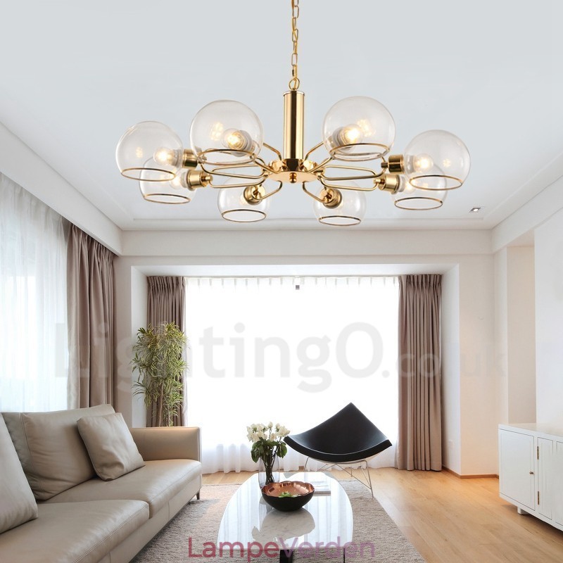 8 Lights Nordic Postmodern Creative Glass Magic Bean Lysekrone