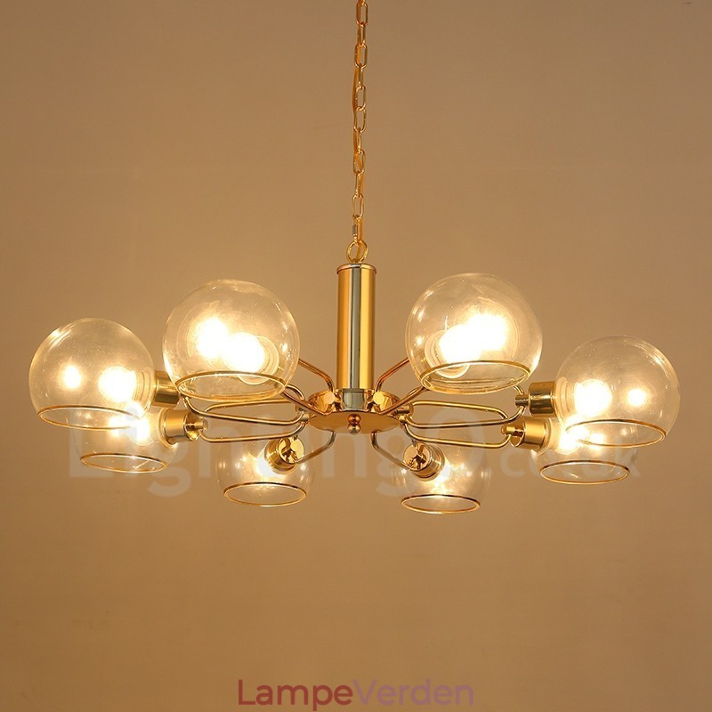 8 Lights Nordic Postmodern Creative Glass Magic Bean Lysekrone