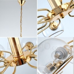 8 Lights Nordic Postmodern Creative Glass Magic Bean Lysekrone