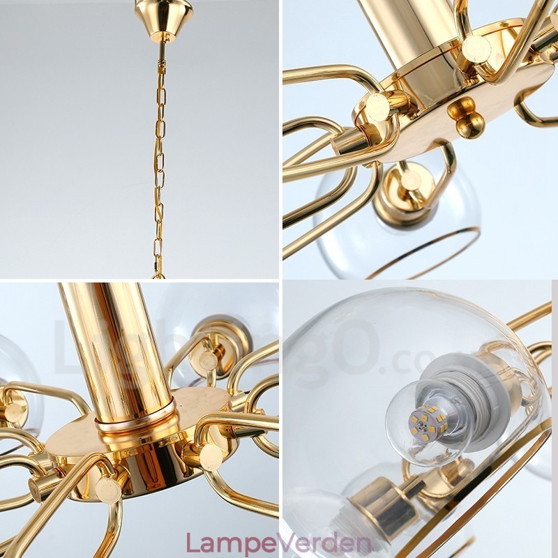 8 Lights Nordic Postmodern Creative Glass Magic Bean Lysekrone