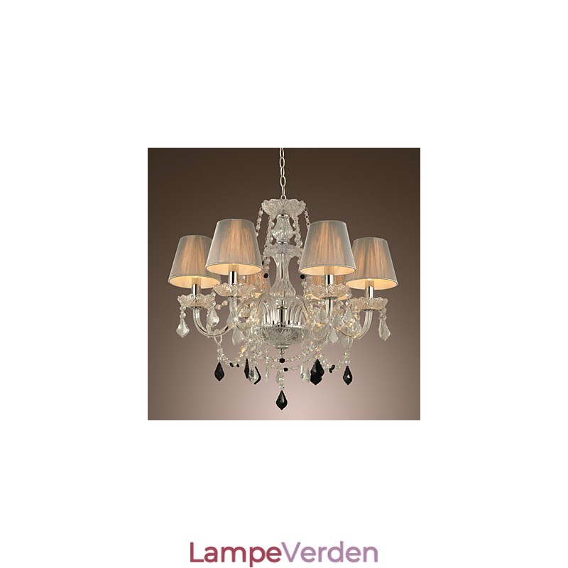 Lysekrone Krystal Luksus Moderne 1 Tiers Living 6 Lights