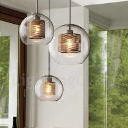 Moderne minimalistisk nordisk stil dekoration Cafe glaskugle enkelt hoved pendel