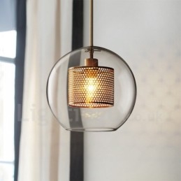 Moderne minimalistisk nordisk stil dekoration Cafe glaskugle enkelt hoved pendel
