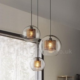 Moderne minimalistisk nordisk stil dekoration Cafe glaskugle enkelt hoved pendel