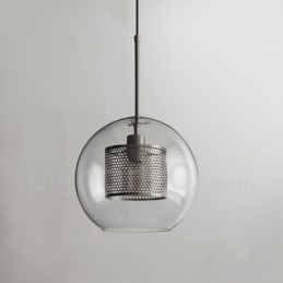 Moderne minimalistisk nordisk stil dekoration Cafe glaskugle enkelt hoved pendel