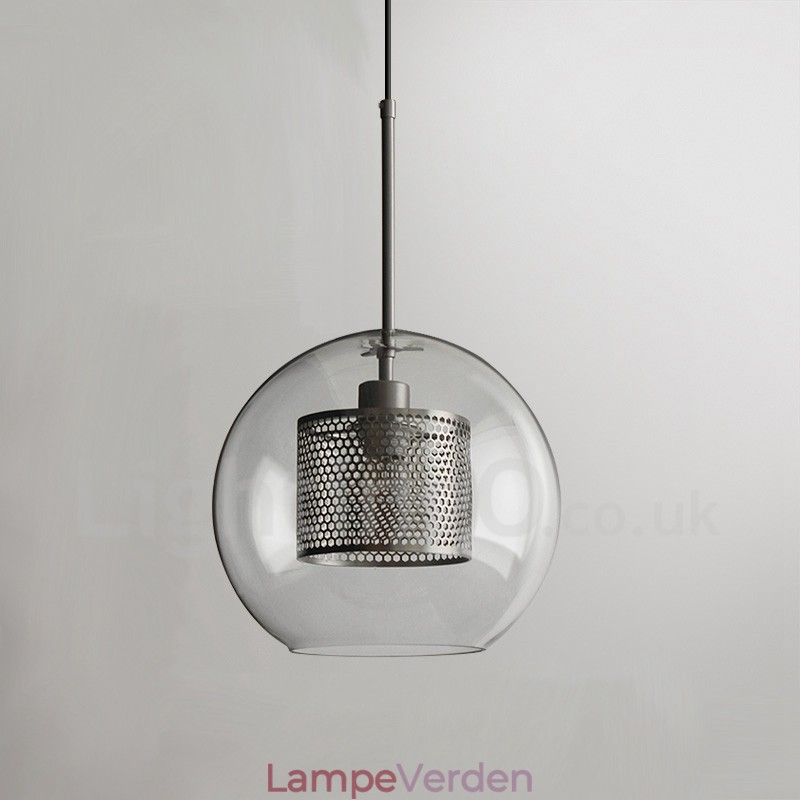 Moderne minimalistisk nordisk stil dekoration Cafe glaskugle enkelt hoved pendel