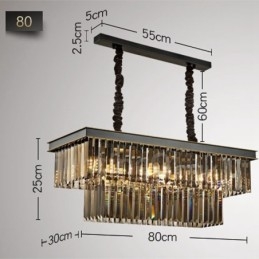 Retro Crystal Pendel Light Cafe Exhibition Hall