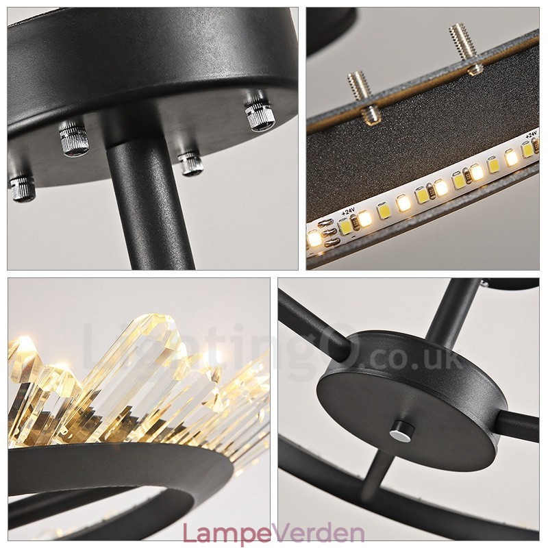 Moderne moderne krystal loftslamper