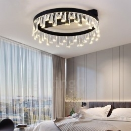Moderne minimalistisk kreativt cirkulært loftskrystallys