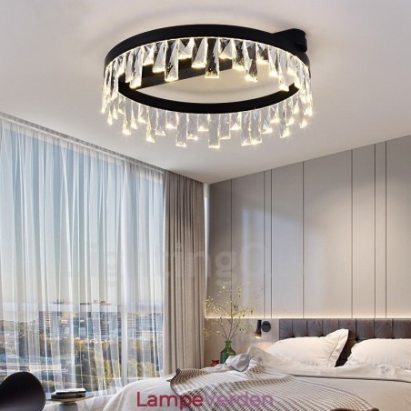 Moderne minimalistisk kreativt cirkulært loftskrystallys Moderne minimalistisk kreativt cirkulært loftskrystallys