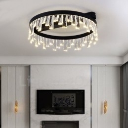 Moderne minimalistisk kreativt cirkulært loftskrystallys