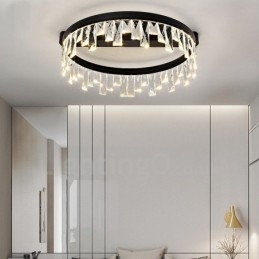 Moderne minimalistisk kreativt cirkulært loftskrystallys