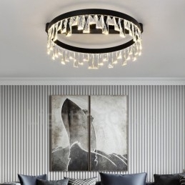 Moderne minimalistisk kreativt cirkulært loftskrystallys