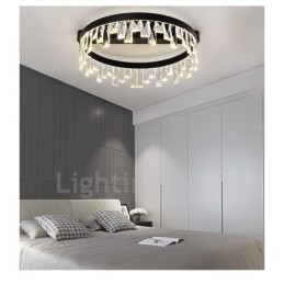 Moderne minimalistisk kreativt cirkulært loftskrystallys