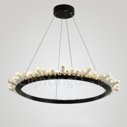 Moderne ringformede krystal pendellampe