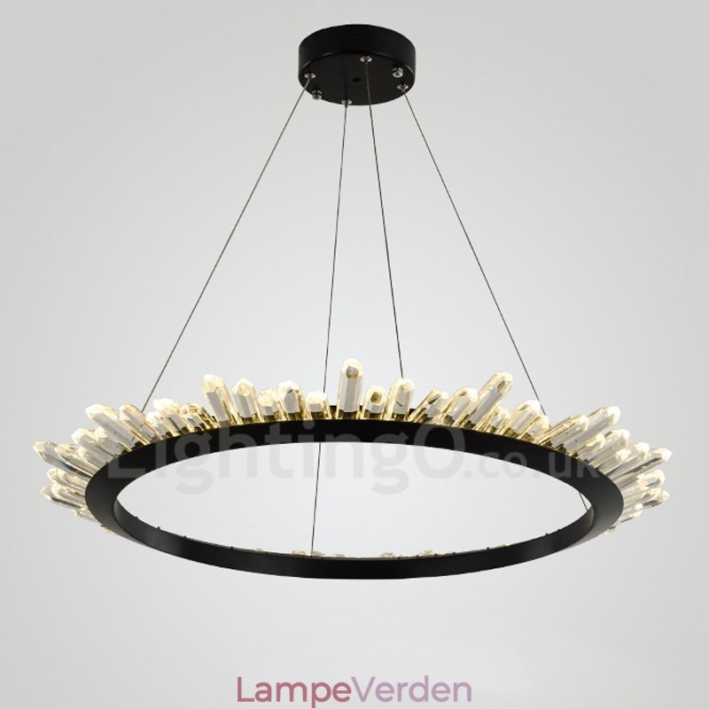 Moderne ringformede krystal pendellampe