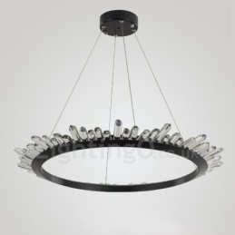 Moderne ringformede krystal pendellampe