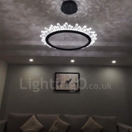 Moderne ringformede krystal pendellampe