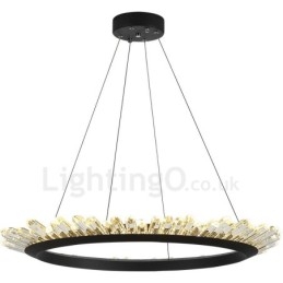 Moderne ringformede krystal pendellampe
