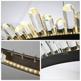 Moderne ringformede krystal pendellampe