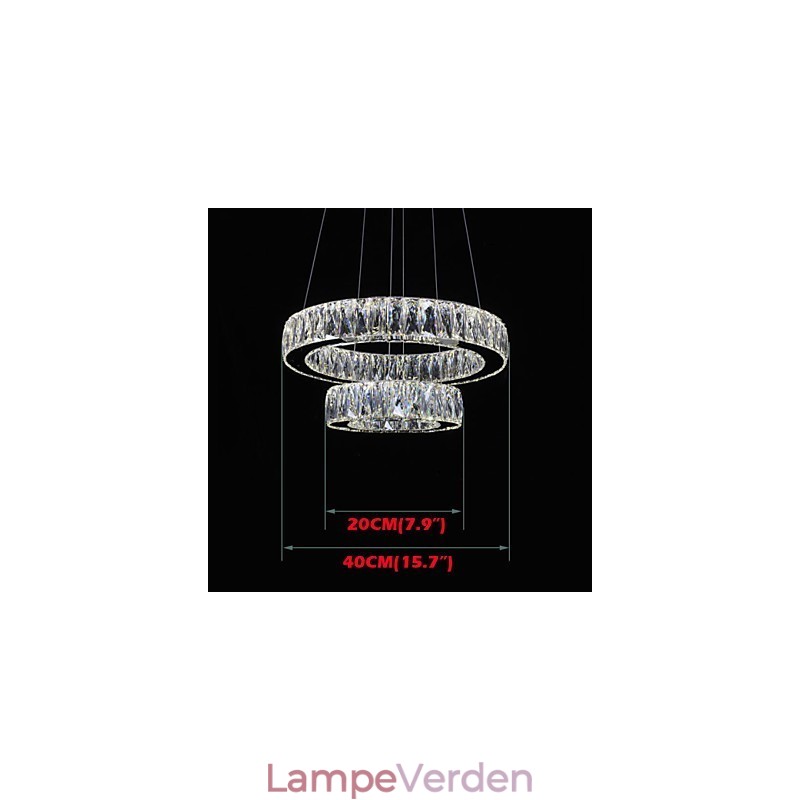 Krystal lysekrone lys moderne belysning To ringe D2040 K9 store krystal loftslamper til hjemmet