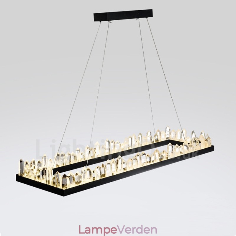 Nyeste design rektangel crystal pendel