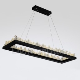 Nyeste design rektangel crystal pendel
