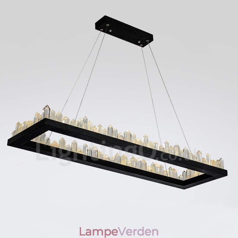 Nyeste design rektangel crystal pendel