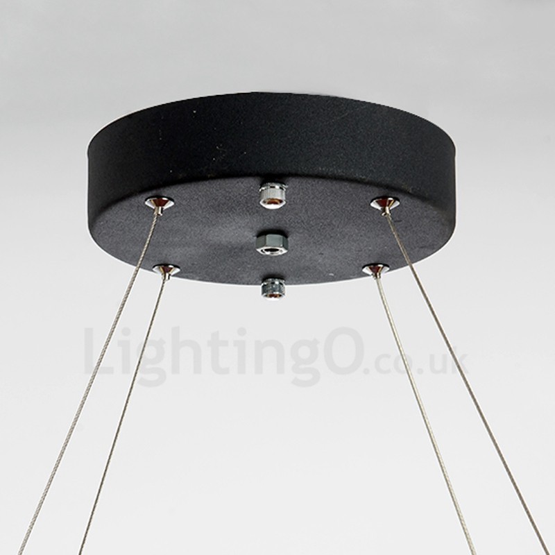 Moderne mode dobbeltcirkel krystal pendellampe