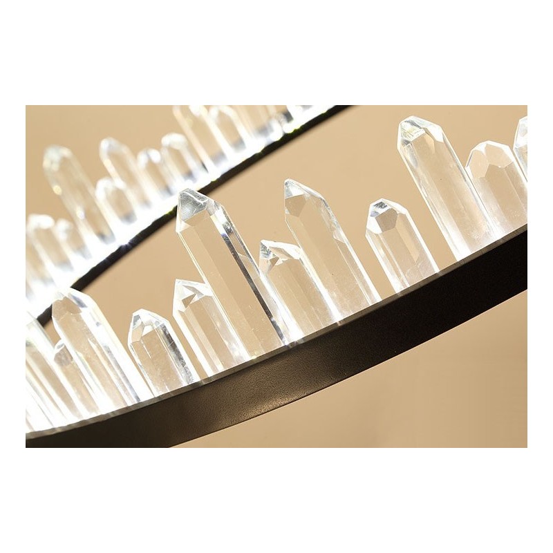 Moderne mode dobbeltcirkel krystal pendellampe