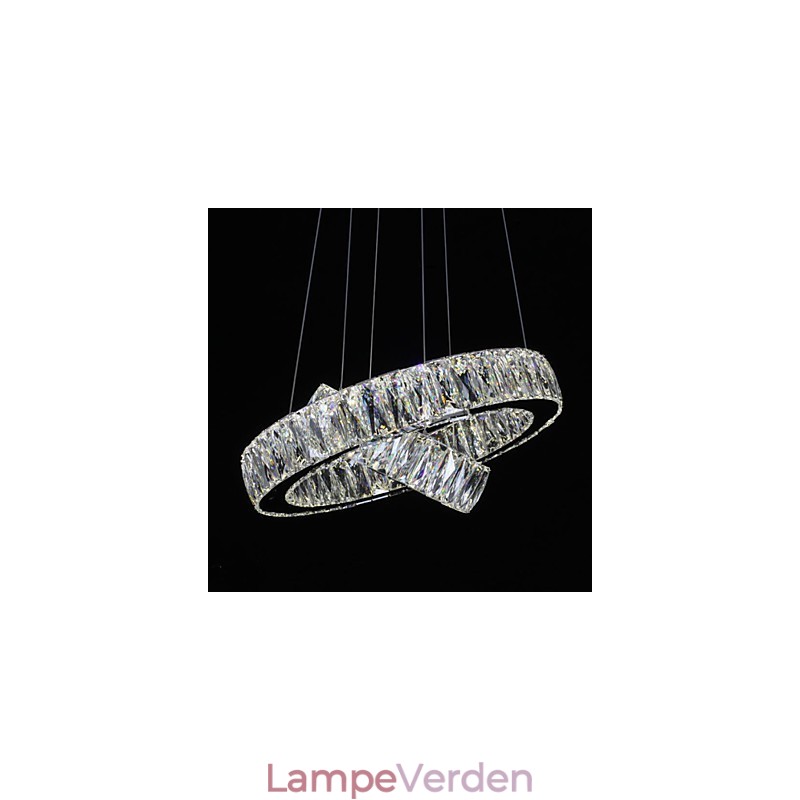 Krystal lysekrone lys moderne belysning To ringe D2040 K9 store krystal loftslamper til hjemmet