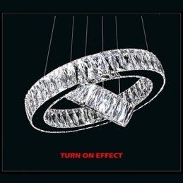 Krystal lysekrone lys moderne belysning To ringe D2040 K9 store krystal loftslamper til hjemmet