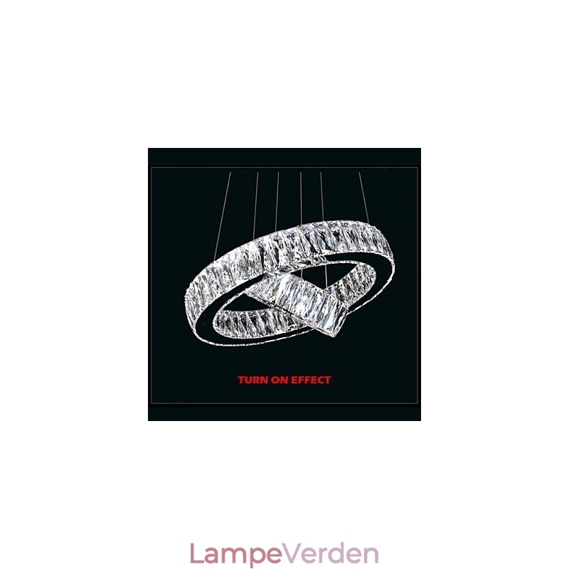 Krystal lysekrone lys moderne belysning To ringe D2040 K9 store krystal loftslamper til hjemmet