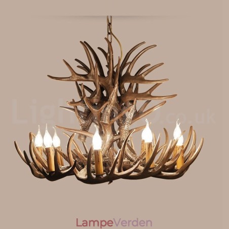 9 Let rustik kunstnerisk retro gevir lysekrone