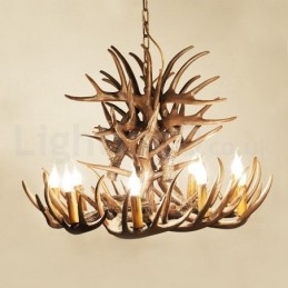 9 Let rustik kunstnerisk retro gevir lysekrone