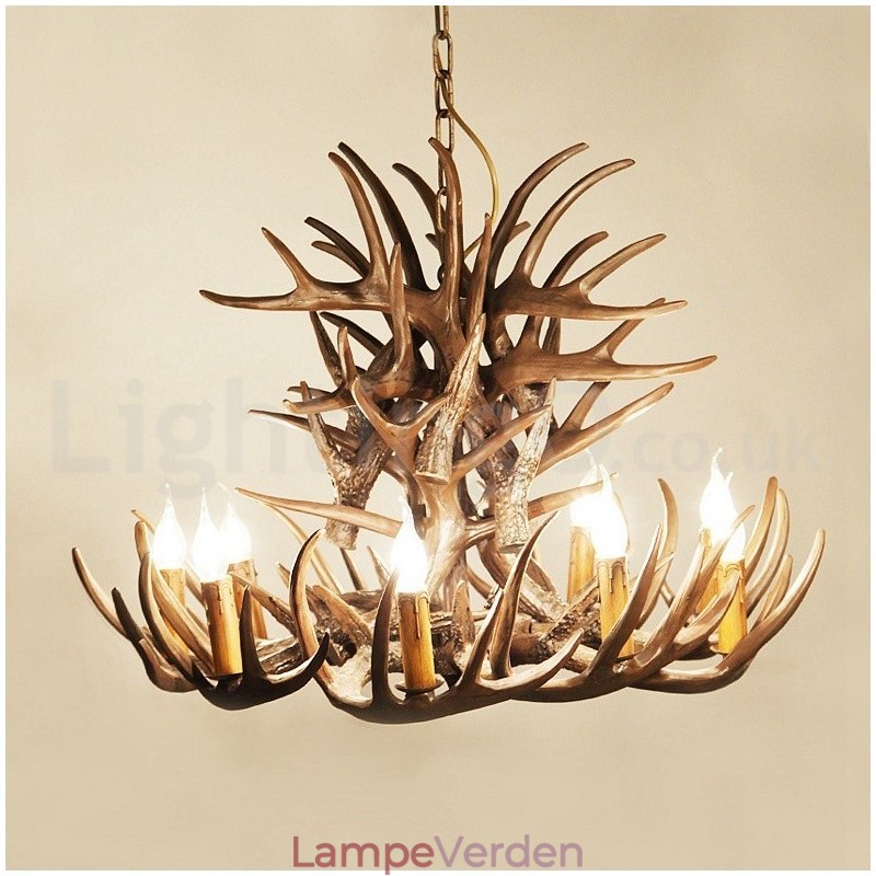 9 Let rustik kunstnerisk retro gevir lysekrone