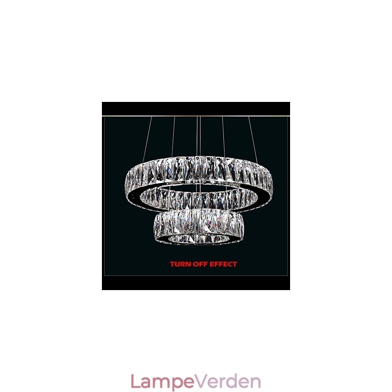 Krystal lysekrone lys moderne belysning To ringe D2040 K9 store krystal loftslamper til hjemmet
