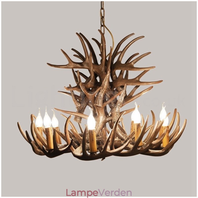 9 Let rustik kunstnerisk retro gevir lysekrone
