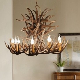 9 Let rustik kunstnerisk retro gevir lysekrone