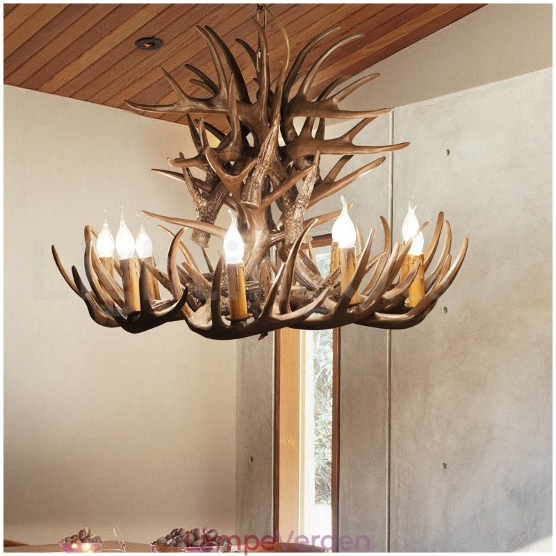 9 Let rustik kunstnerisk retro gevir lysekrone