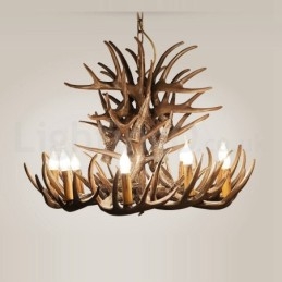 9 Let rustik kunstnerisk retro gevir lysekrone