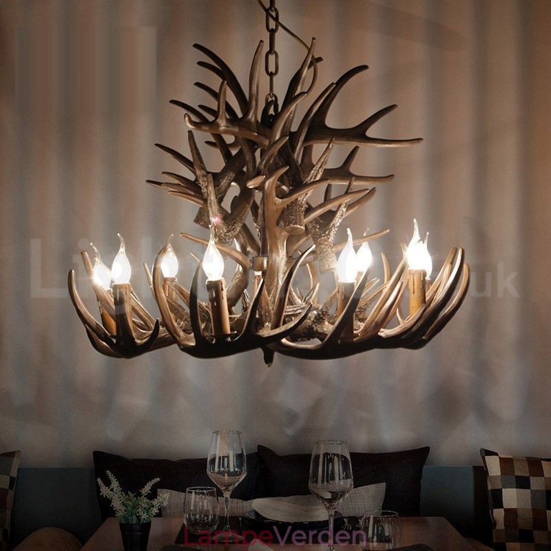 9 Let rustik kunstnerisk retro gevir lysekrone