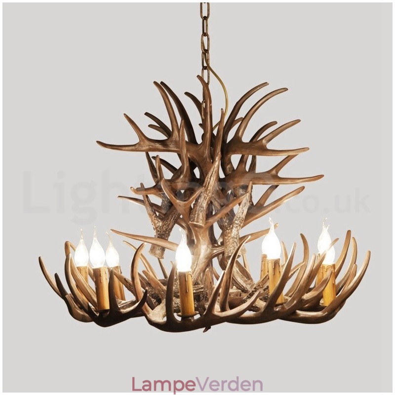 9 Let rustik kunstnerisk retro gevir lysekrone